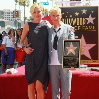 Portia de Rossi, Ellen DeGeneres in Ellen DeGeneres Is Honored with A Star on The Hollywood Walk of Fame