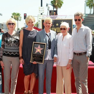 Portia de Rossi, Ellen DeGeneres, Betty DeGeneres in Ellen DeGeneres Is Honored with A Star on The Hollywood Walk of Fame
