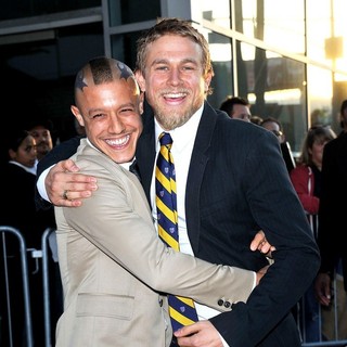 Theo Rossi, Charlie Hunnam in Screening of FX's Sons of Anarchy Season 4 Premiere