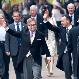 Elton John, David Furnish in The Wedding of Prince William and Catherine Middleton