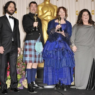 Paul Rudd, Mark Andrews, Brenda Chapman, Melissa McCarthy in The 85th Annual Oscars - Press Room