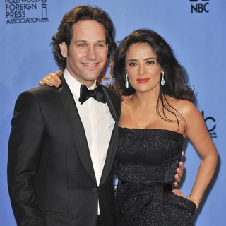Paul Rudd, Salma Hayek in 70th Annual Golden Globe Awards - Press Room