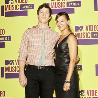 Andy Samberg, Rashida Jones in 2012 MTV Video Music Awards - Press Room