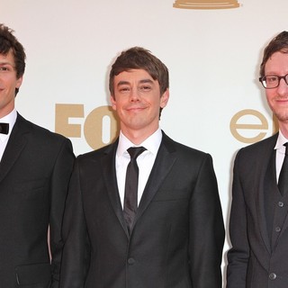 Andy Samberg, Jorma Taccone, Akiva Schaffer in The 63rd Primetime Emmy Awards - Arrivals