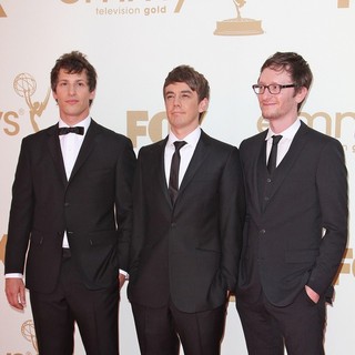 Andy Samberg, Jorma Taccone, Akiva Schaffer in The 63rd Primetime Emmy Awards - Arrivals