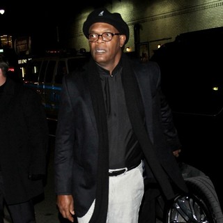 Samuel L. Jackson in Samuel L. Jackson Attends Late Show with David Letterman