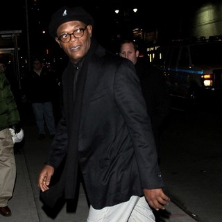 Samuel L. Jackson in Samuel L. Jackson Attends Late Show with David Letterman