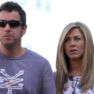 Adam Sandler, Jennifer Aniston in Jennifer Aniston Is Honored with A Star on The Hollywood Walk of Fame