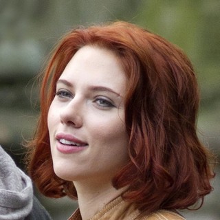 Scarlett Johansson in Actors on The Set of The Avengers Shooting on Location in Manhattan