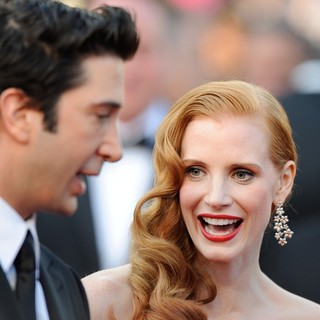 David Schwimmer, Jessica Chastain in Madagascar 3: Europe's Most Wanted Premiere- During The 65th Cannes Film Festival