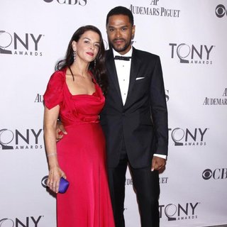 Annabella Sciorra, Maxwell in The 65th Annual Tony Awards - Arrivals