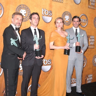 Christoph Waltz, B.J. Novak, Diane Kruger, Eli Roth in 16th Annual Screen Actors Guild Awards - Press Room