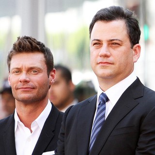 Ryan Seacrest, Jimmy Kimmel in Ellen DeGeneres Is Honored with A Star on The Hollywood Walk of Fame