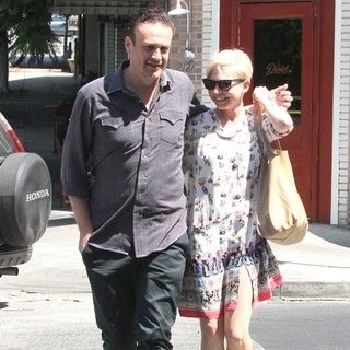 Jason Segel, Michelle Williams in Jason Segel and Michelle Williams Are Seen Leaving Little Dom's in Los Feliz