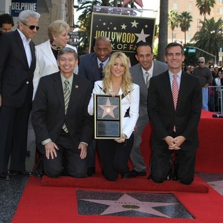 William Mebarak Chadid, Nidia del Carmen Ripoll Torrado, Leron Gubler, Shakira, Eric Garcetti in Shakira Is Honoured with A Star on The Hollywood Walk of Fame