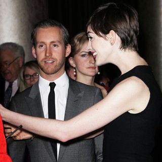 Adam Shulman, Anne Hathaway in 85th Academy Awards Nominees Luncheon