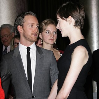Adam Shulman, Anne Hathaway in 85th Academy Awards Nominees Luncheon