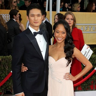 Harry Shum Jr., Shelby Rabara in 19th Annual Screen Actors Guild Awards - Arrivals