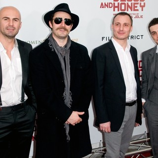 Ermin Sijamija, Nikola Djuricko, Milos Timotijevic, Boris Ler in Premiere of In the Land of Blood and Honey - Arrivals