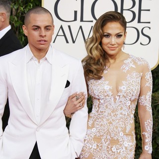 Casper Smart, Jennifer Lopez in 70th Annual Golden Globe Awards - Arrivals
