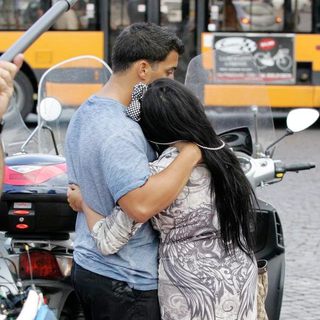 Snooki, Jionni LaValle in Snooki and Jionni LaValle Filming for Jersey Shore