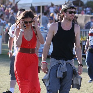 Nina Dobrev, Ian Somerhalder in Celebrities at The 2012 Coachella Valley Music and Arts Festival - Day 3