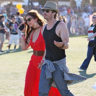 Nina Dobrev, Ian Somerhalder in Celebrities at The 2012 Coachella Valley Music and Arts Festival - Day 3