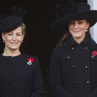 Sophie Rhys-Jones, Kate Middleton in Sunday Commemorating Sacrifices of The Armed Forces