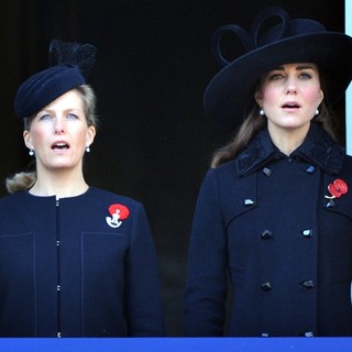 Sophie Rhys-Jones, Kate Middleton in Sunday Commemorating Sacrifices of The Armed Forces