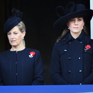 Sophie Rhys-Jones, Kate Middleton in Sunday Commemorating Sacrifices of The Armed Forces