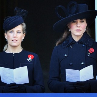 Sophie Rhys-Jones, Kate Middleton in Sunday Commemorating Sacrifices of The Armed Forces