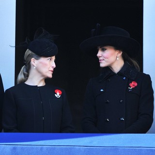 Sophie Rhys-Jones, Kate Middleton in Sunday Commemorating Sacrifices of The Armed Forces