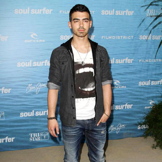 Joe Jonas, Jonas Brothers in The Los Angeles Premiere of 'Soul Surfer'
