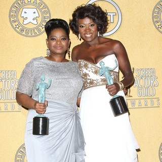 Octavia Spencer, Viola Davis in The 18th Annual Screen Actors Guild Awards - Press Room