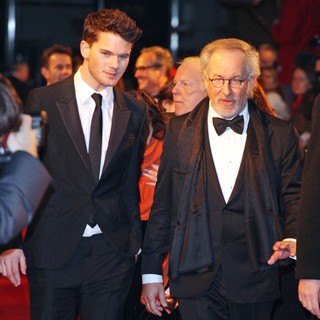 Steven Spielberg, Jeremy Irvine in War Horse - UK Film Premiere - Arrivals