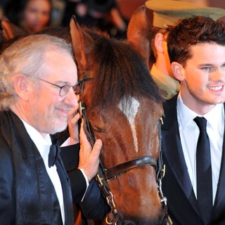 Steven Spielberg, Jeremy Irvine in War Horse - UK Film Premiere - Arrivals