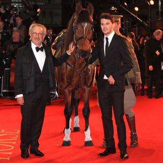 Steven Spielberg, Jeremy Irvine in War Horse - UK Film Premiere - Arrivals