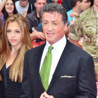 Sistine Rose Stallone, Sylvester Stallone in The Expendables 2 UK Premiere - Arrivals