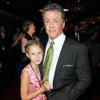 Scarlet Rose Stallone, Sylvester Stallone in The Expendables 2 UK Premiere - Arrivals