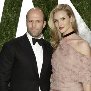 Jason Statham, Rosie Huntington-Whiteley in 2013 Vanity Fair Oscar Party - Arrivals