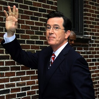 Stephen Colbert Arrives at The Ed Sullivan Theater for The Late Show with David Letterman