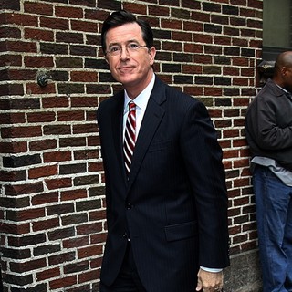 Stephen Colbert in Stephen Colbert Arrives at The Ed Sullivan Theater for The Late Show with David Letterman