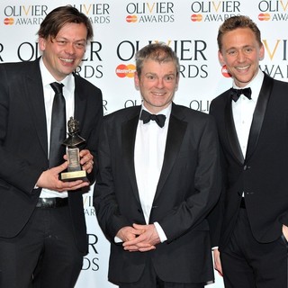 Tom Hiddleston in The Olivier Awards 2013 - Press Room - stephens-haddon-hiddleston-olivier-awards-2013-press-room-01