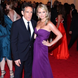 Ben Stiller, Christine Taylor in Schiaparelli and Prada Impossible Conversations Costume Institute Gala