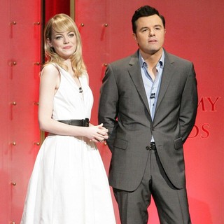 Emma Stone, Seth MacFarlane in The 85th Academy Awards - Nominations Announcement
