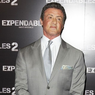 Sylvester Stallone in The Expendables 2 France Premiere