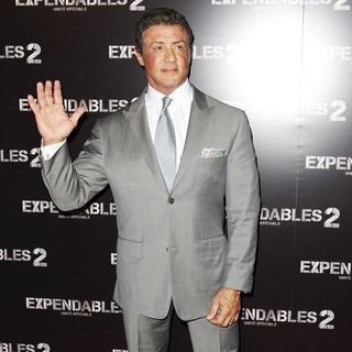 Sylvester Stallone in The Expendables 2 France Premiere