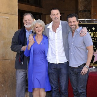 Taylor Hackford, Helen Mirren, Rio Hackford, Alexander Hackford in Helen Mirren Honored with A Star on The Hollywood Walk of Fame
