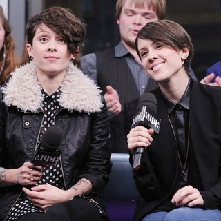 Tegan and Sara in Tegan and Sara Interview on Much Music's NEW.MUSIC.LIVE. Promoting Their Album Heartthrob