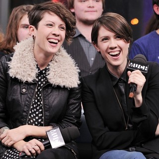 Tegan and Sara in Tegan and Sara Interview on Much Music's NEW.MUSIC.LIVE. Promoting Their Album Heartthrob